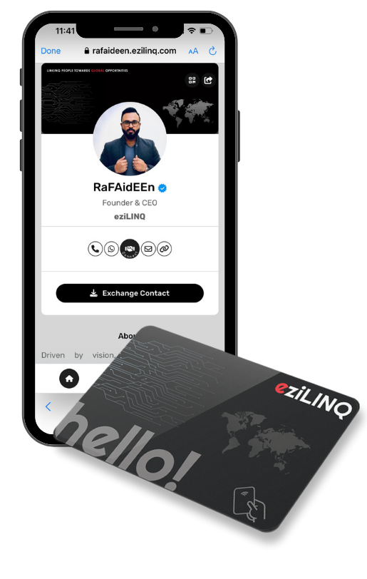 eziLINQ Digital Business Card Profile - Modern networking solution for professionals